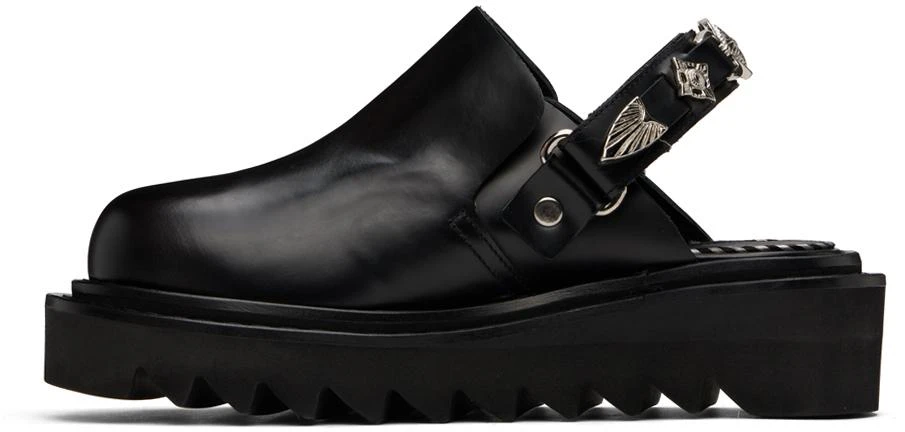 Toga Pulla SSENSE Exclusive Black Back Strap Mule Loafers 3