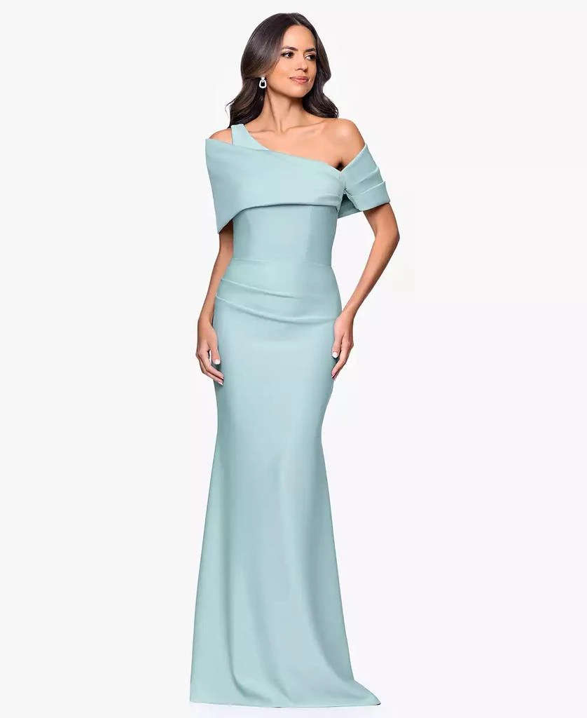 purple ball dress Ellie Wilde EW36083 A Line Lace Long Formal Prom Dress