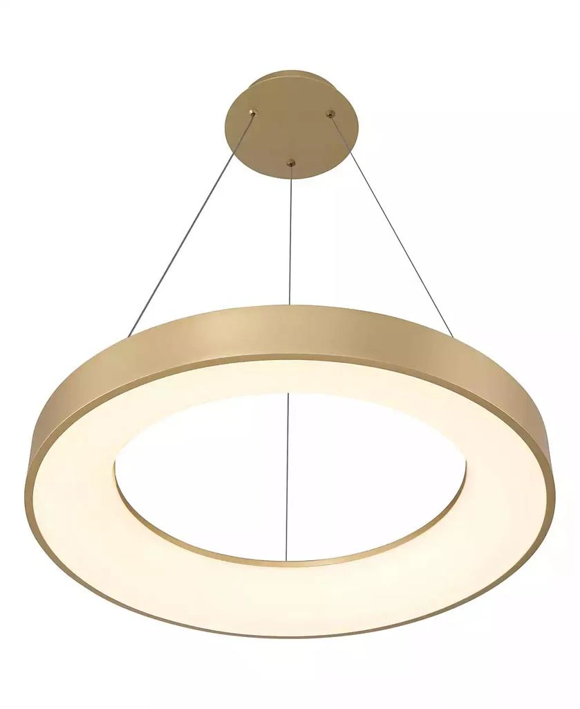 Possini Euro Design Cafferty Sanded Ring Pendant Modern Dimmable LED Fixture for Dining Room Kitchen Island 9