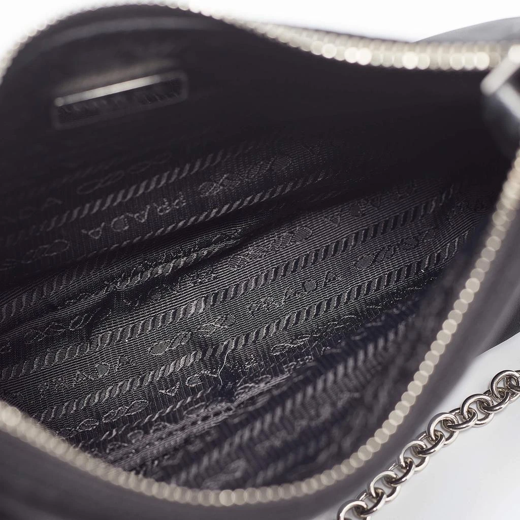 Prada Prada Black Nylon and Saffiano Leather Re-Edition 2005 Baguette Bag 8