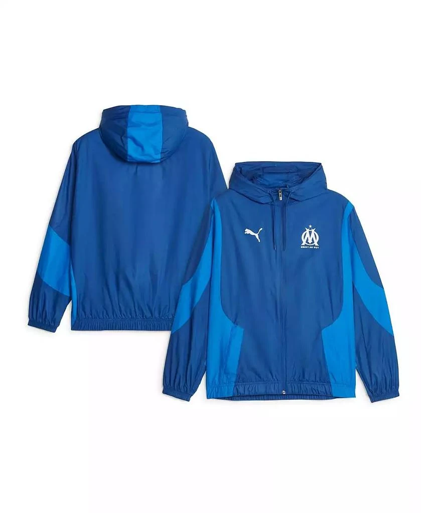 Puma Men's Blue Olympique Marseille 2023/24 Pre-Match Anthem Full-Zip Hoodie Jacket 1