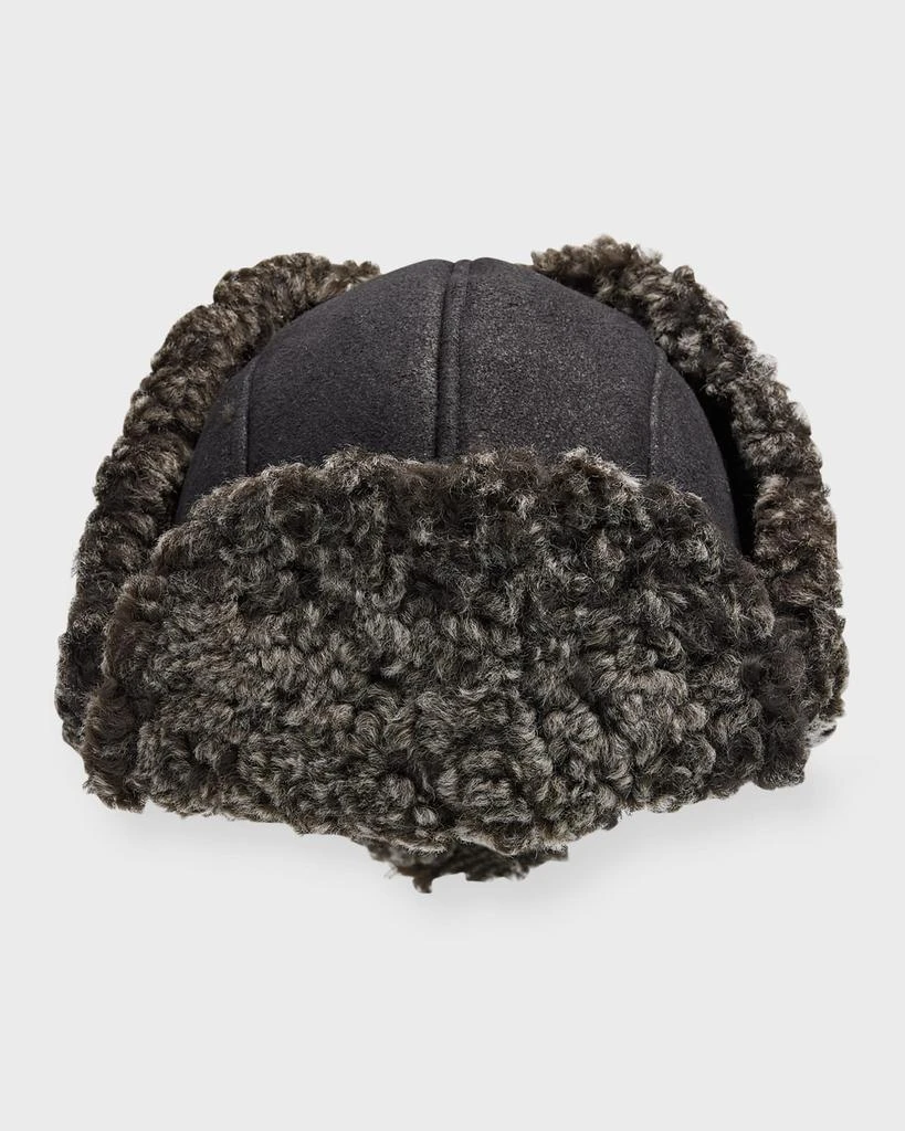 Crown Cap Men's Cole Double-Faced Shearling Aviator Hat 1
