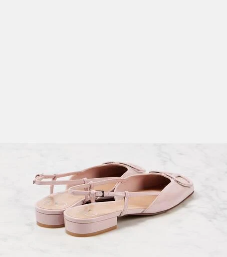 Valentino VLogo Signature leather slingback flats 2
