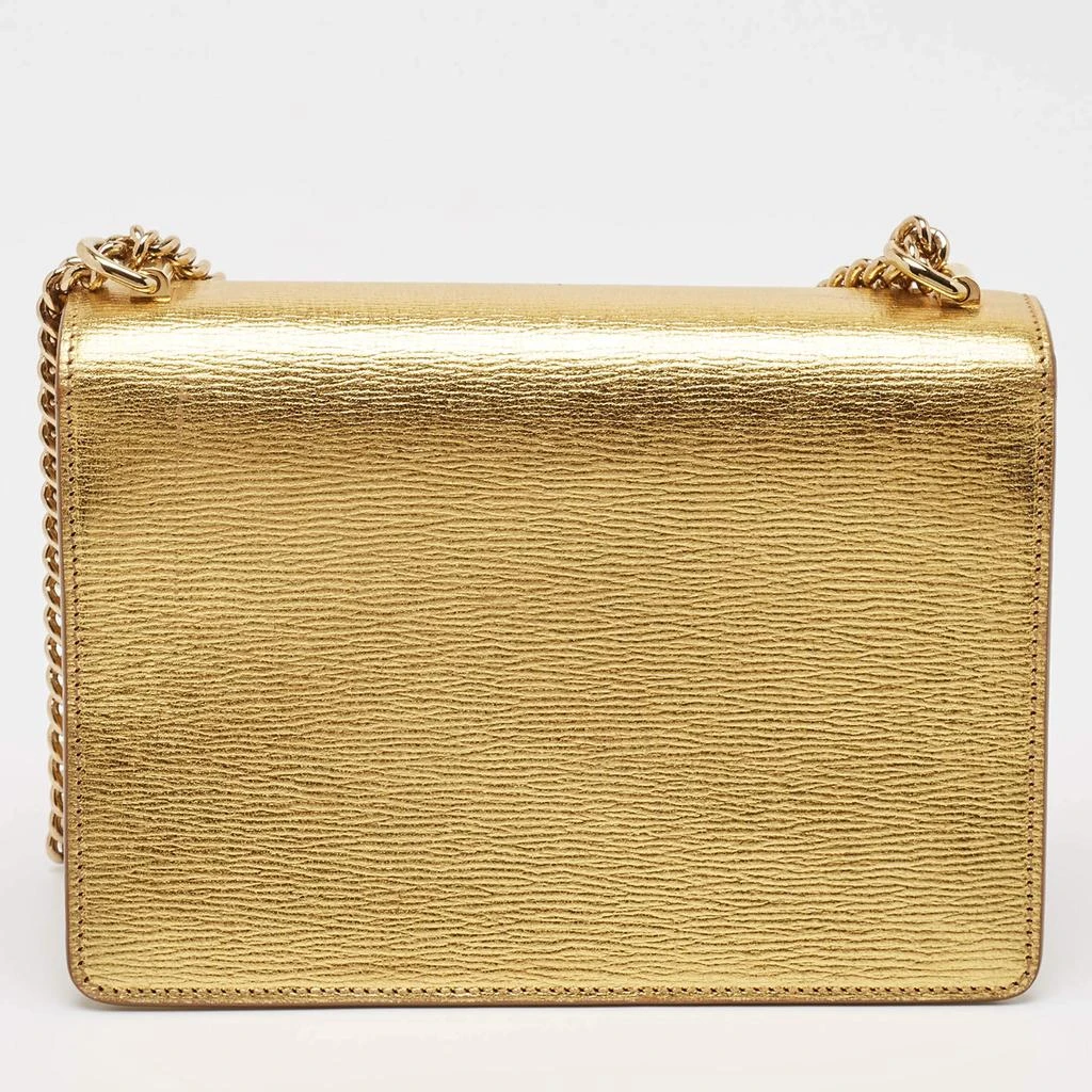 Dolce & Gabbana Dolce & Gabbana Gold Leather Small Rosalia Shoulder Bag 4