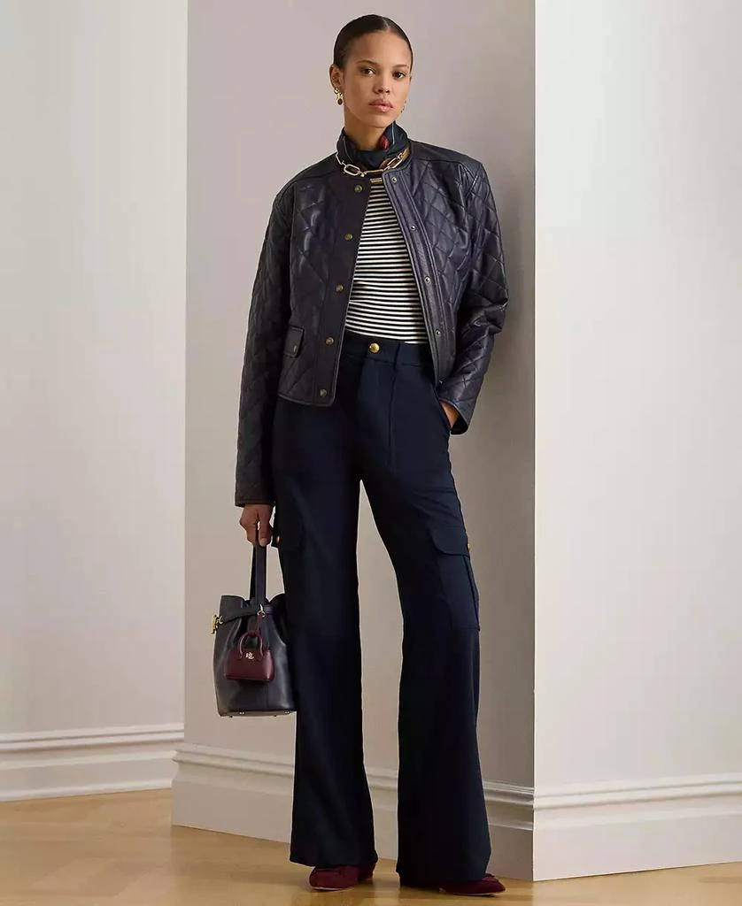 Ralph Lauren Women's Ponte Wide-Leg Cargo Pants 1