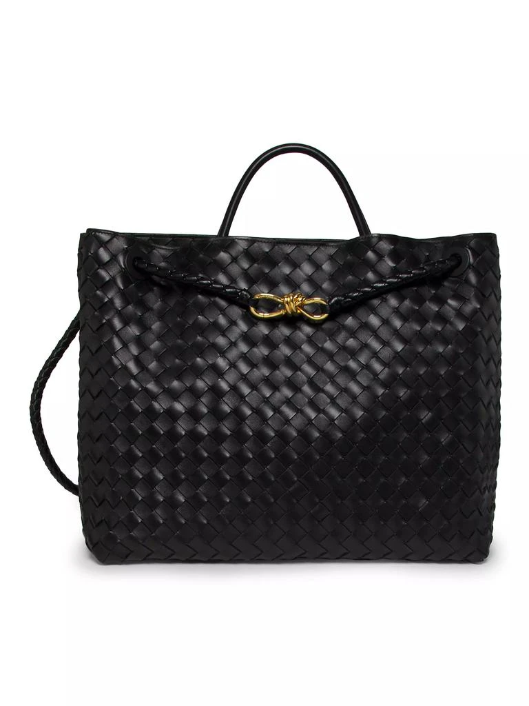 Bottega Veneta Large Andiamo Intrecciato Leather Top-Handle Bag 1