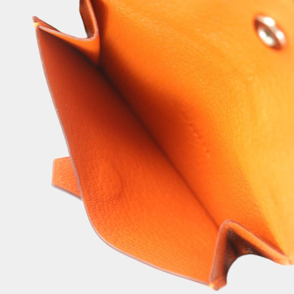 Hermes Hermes Bearn Mini Orange Bi-fold Wallet 7