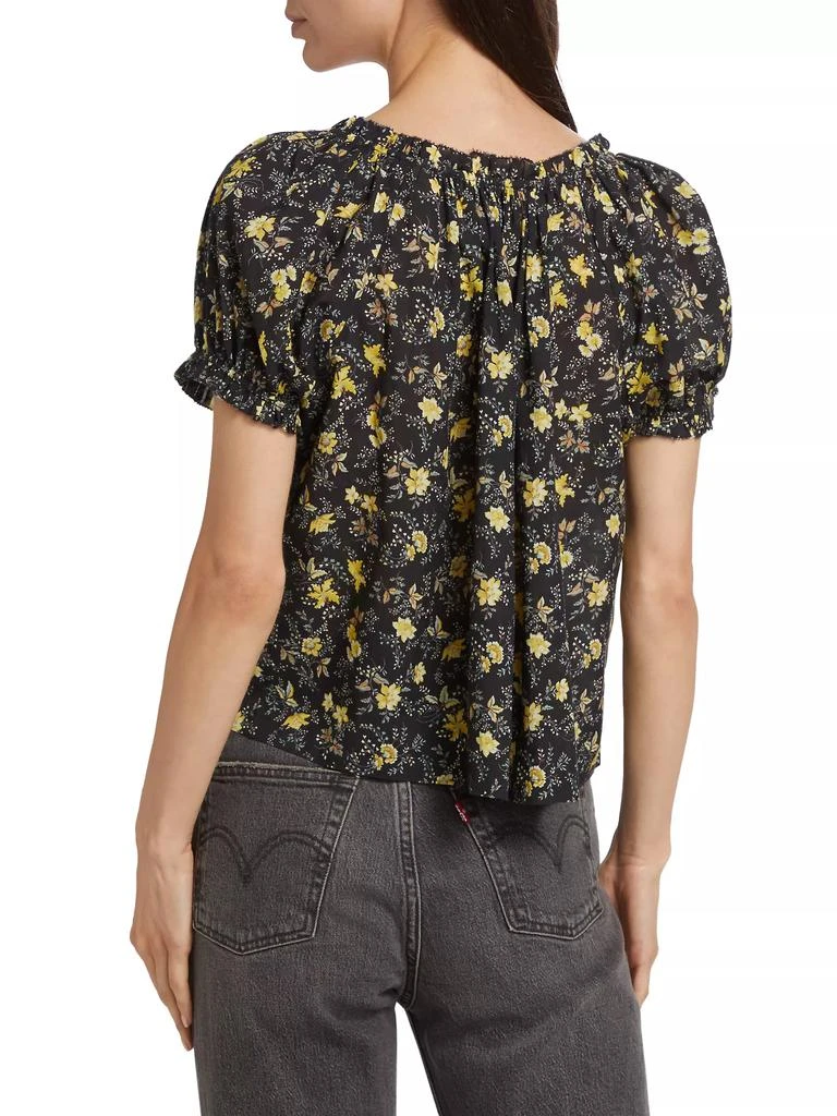DÔEN Frederica Floral Cotton-Blend Top 5