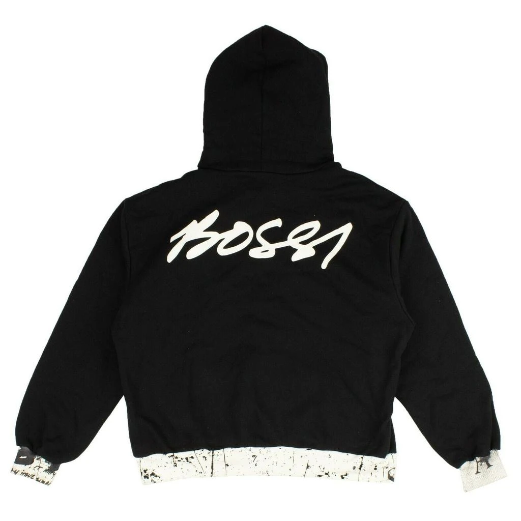 Bossi Peace Sign Hoodie Sweatshirt - Black/White 2