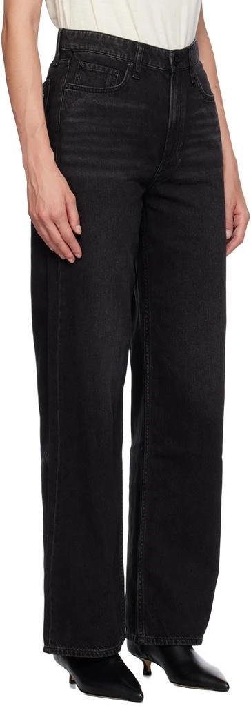 Rag & Bone Black Featherweight Logan Wide-Leg Jeans 2