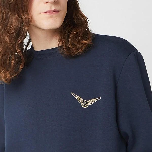 Harry Potter Harry Potter Golden Snitch Unisex Embroidered Sweatshirt - Navy 1
