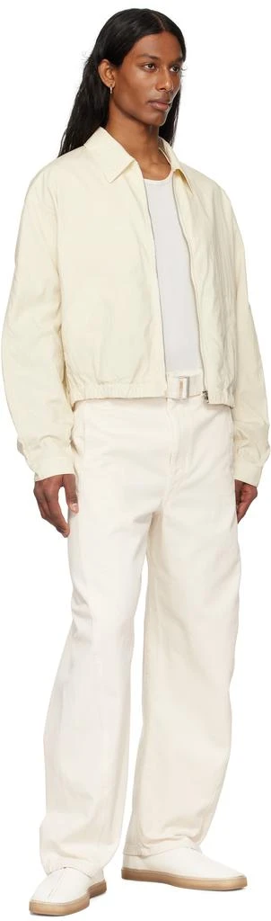 Lemaire White Linoleum Piped Loafers 5