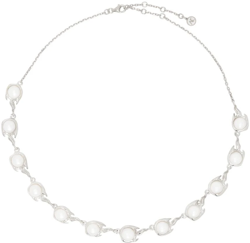 Alan Crocetti Silver Pearl Spark Choker 1