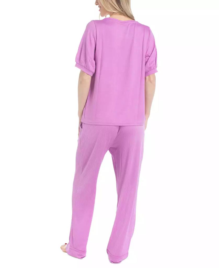 MUK LUKS Women's 2-Pc. I Heart Lounge Printed Pajamas Set