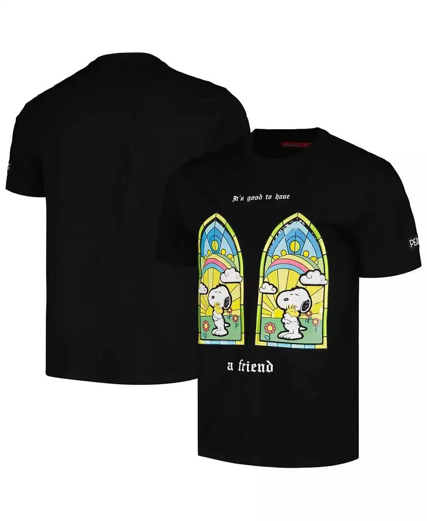 Freeze Max Men
s and Women
s Black Peanuts Snoopy a Friend T-Shirt