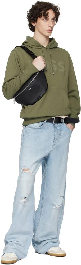 Hugo Boss Black Saffiano Leather Belt Bag 4