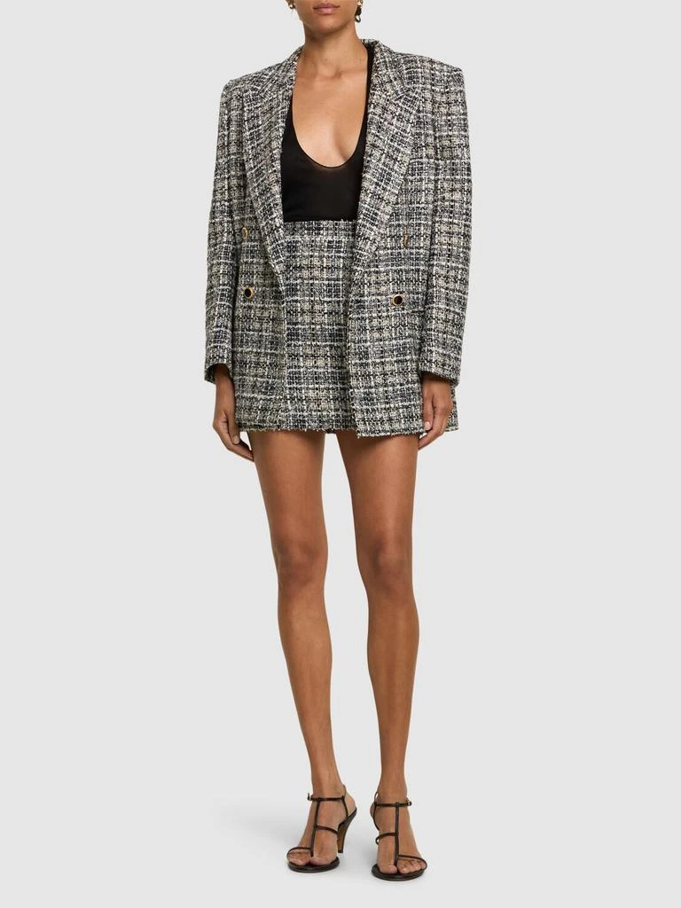 Alessandra Rich Sequined Tweed Mini Skirt 1