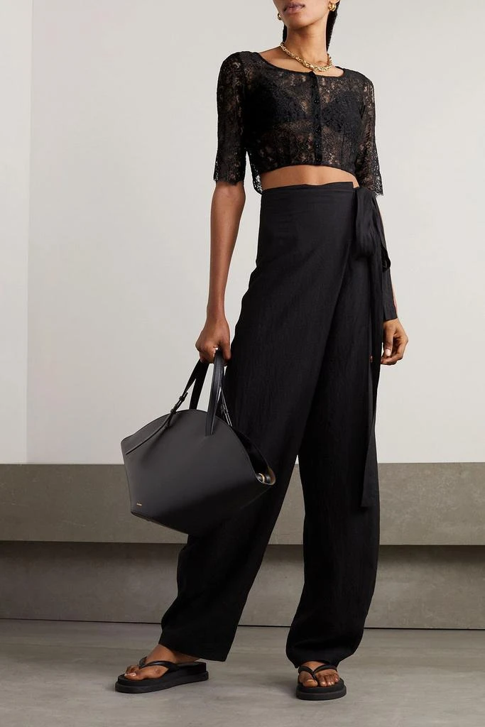 CORTANA Laure cropped lace top 2