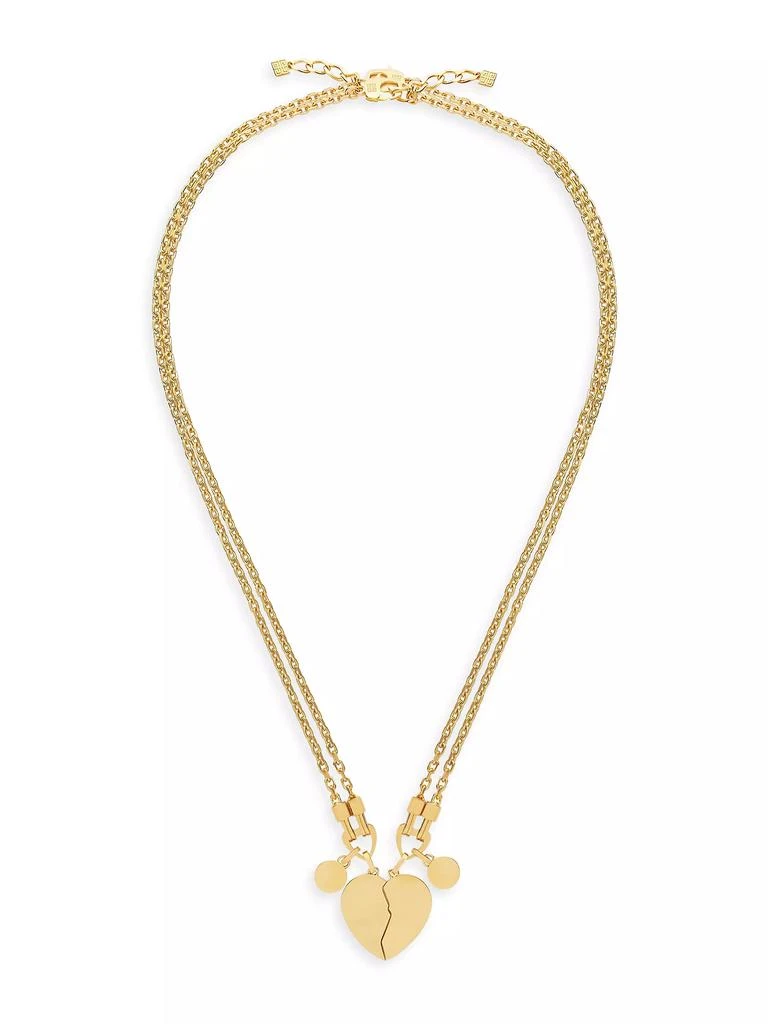 Givenchy Separable Heart Necklaces in Metal and Enamel 3