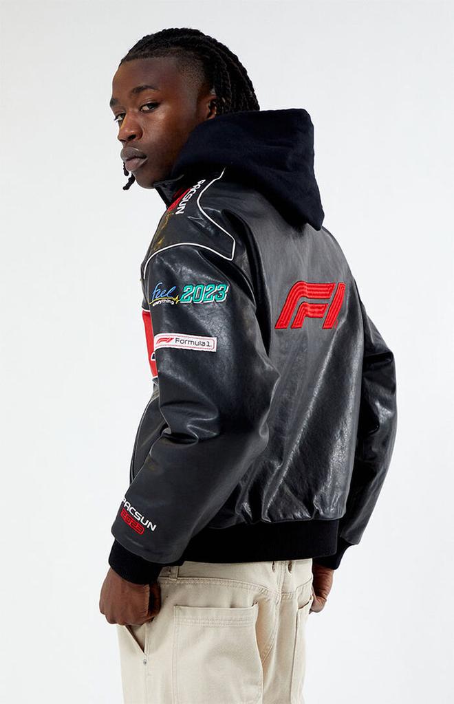Shop x PacSun Leather Pole Position Jacket on Sale at BeyondStyle