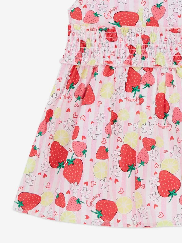GUESS Guess Girls Poplin Sleeveless Strawberry Dress in Pink 4