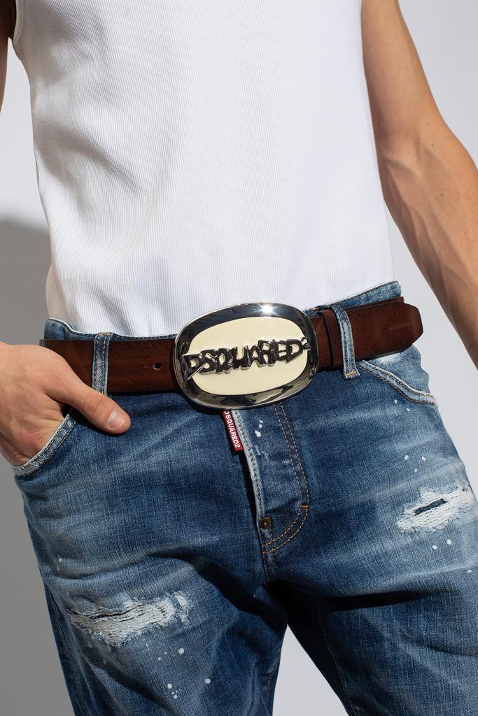 小物 DSQUARED2 GENUINE LEATHER buckle belt DSQUARED2 Leather belts brown | eBay