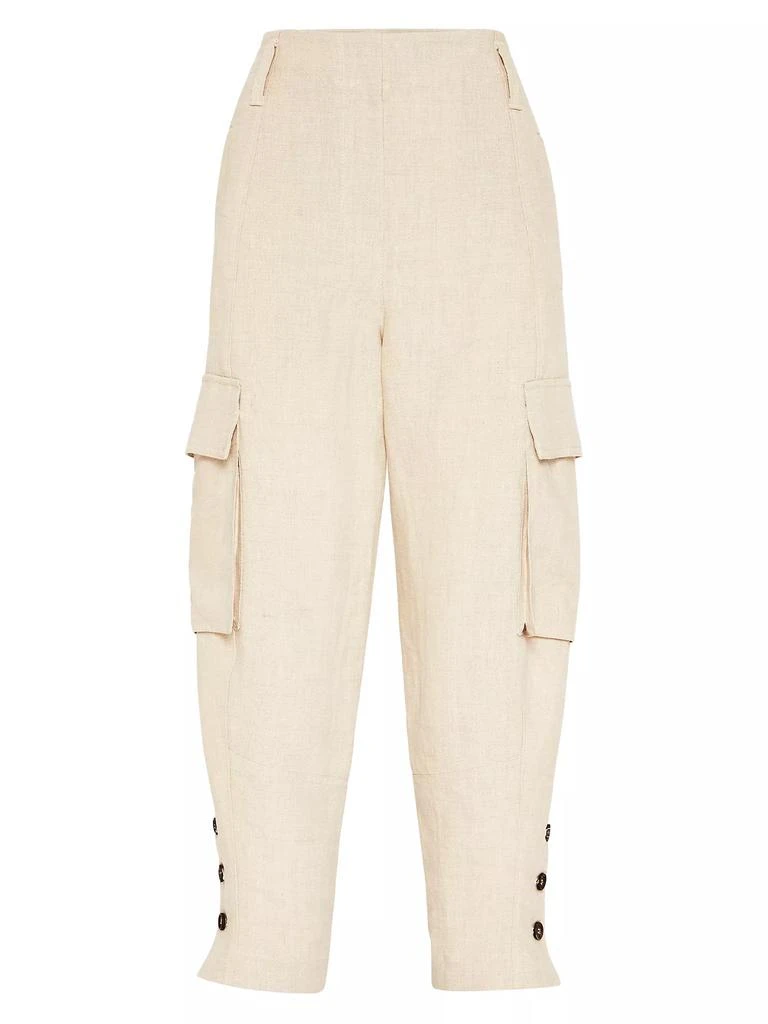Brunello Cucinelli Linen Panama Explorer Cargo Trousers 1