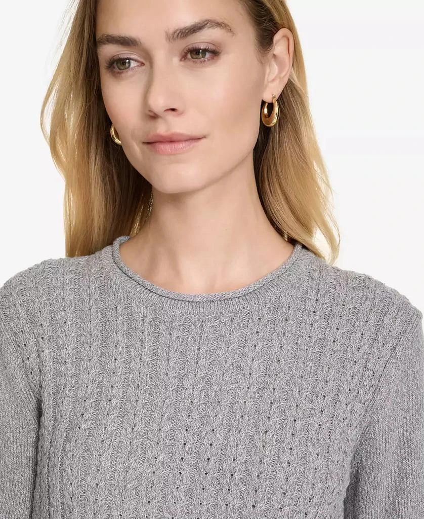 Nautica Jeans Women's Roll Neck Stacked Cable Sweater 4