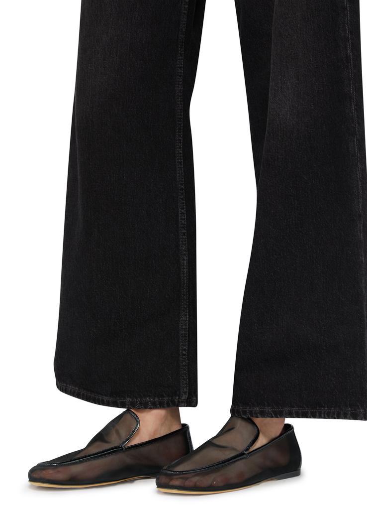 フラットシューズ Khaite 'Alessia' Loafers Alessia Loafer in Beige Mesh – KHAITE