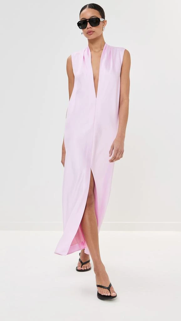 Brandon Maxwell The Daphne Plunge Neckline Caftan Dress 4