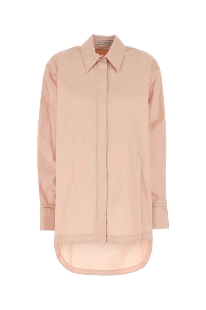 CAMILLA AND MARC Pastel Pink Poplin Porte Oversize Shirt 1