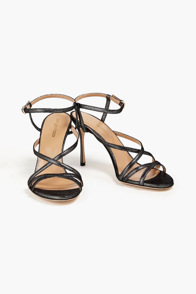 Sergio Rossi Bon Ton metallic suede sandals