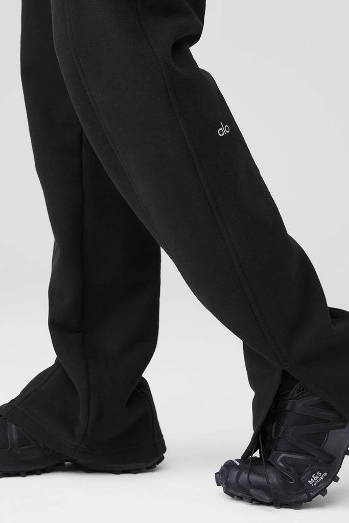 Alo High-Waist Free Time Straight Leg Sweatpant - Black 4