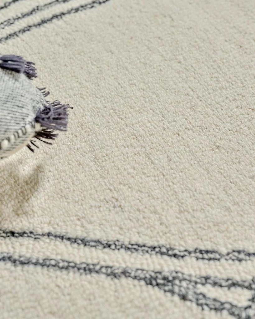 Exquisite Rugs Tangiers Hand-Tufted Ivory/Black Rug, 6' x 9' 5