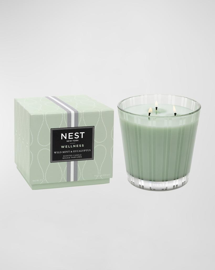 NEST New York 21.2 oz. Wild Mint & Eucalyptus 3-Wick Candle