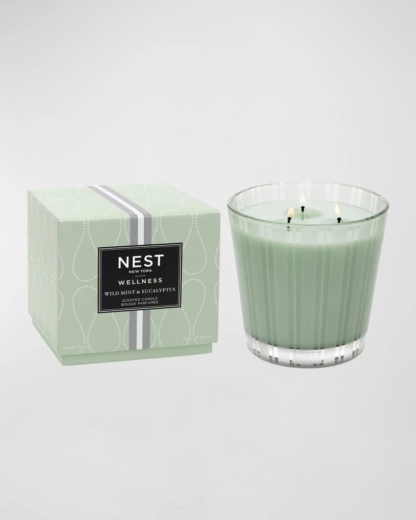 NEST New York 21.2 oz. Wild Mint & Eucalyptus 3-Wick Candle 1