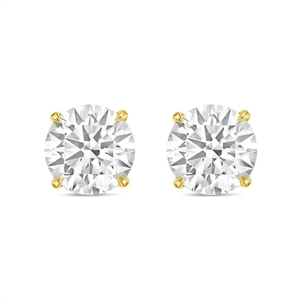 Diana M Jewels Diana M Jewels - 5.00 Cts Round Lab Grown Stud Earrings 1