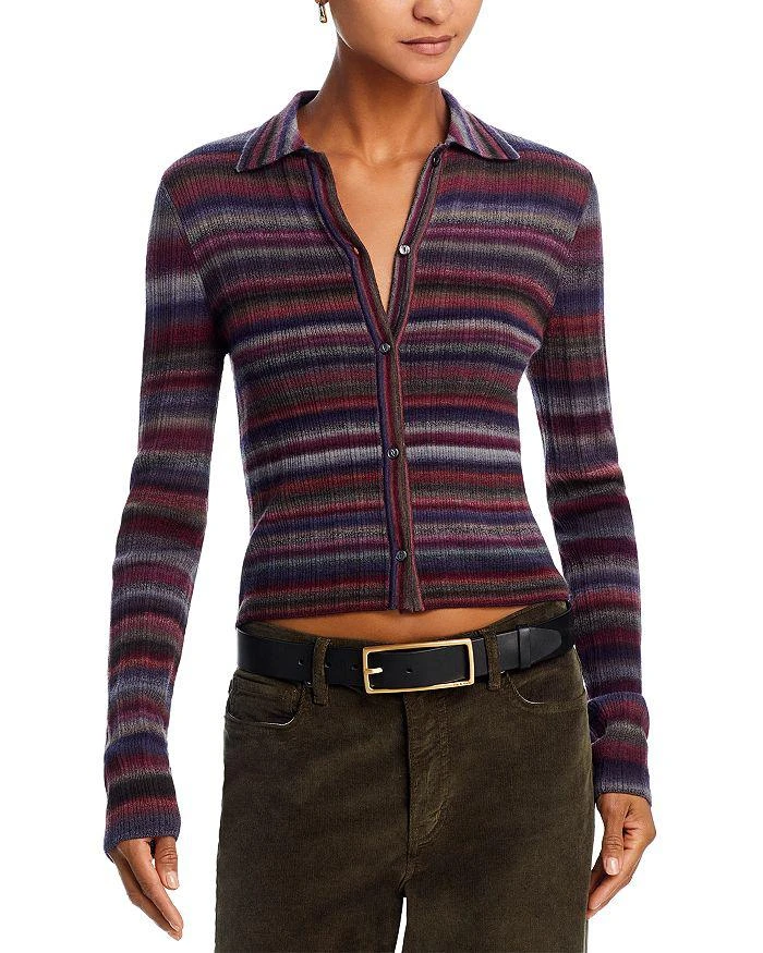 Re/Done Ribbed Polo Cardigan 1