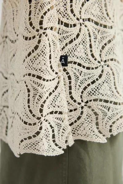 David Catalán David Catalán Crochet Lace Tee 5