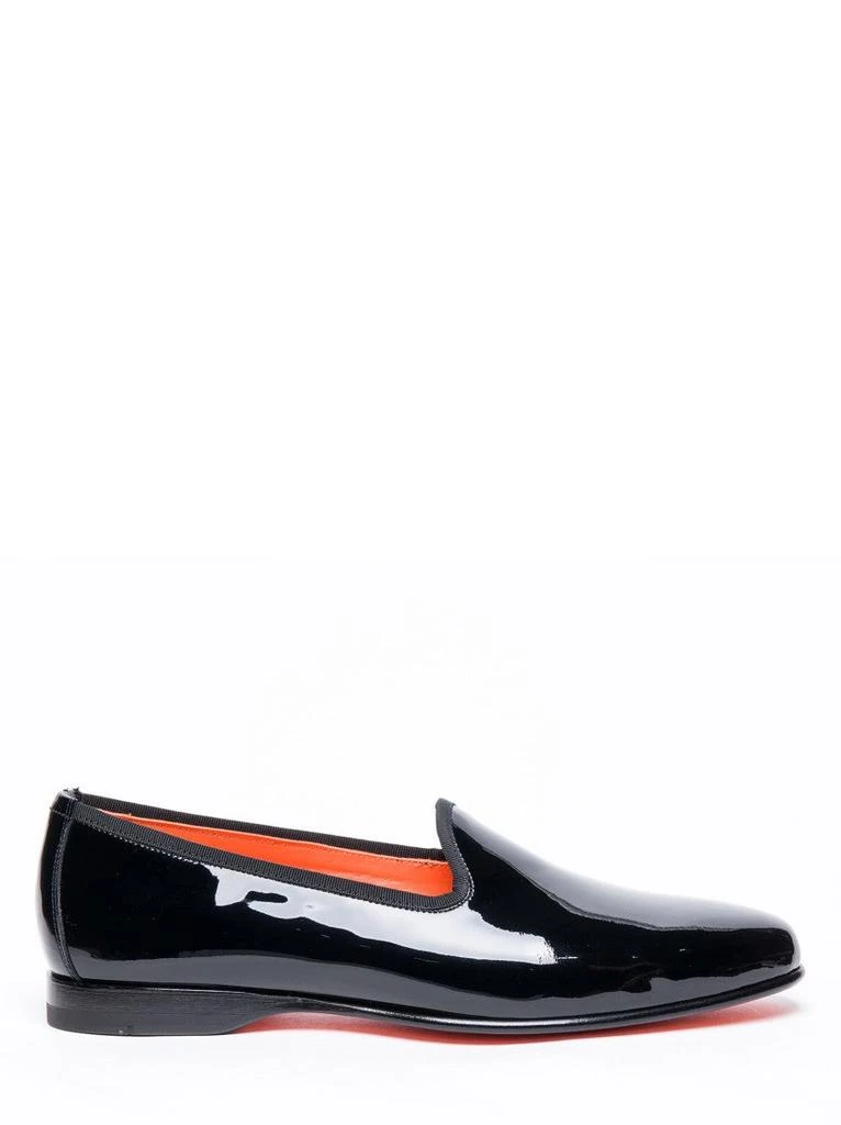 Santoni Glossy Black Patent Leather Loafers - Casual Shoes  display picture 1