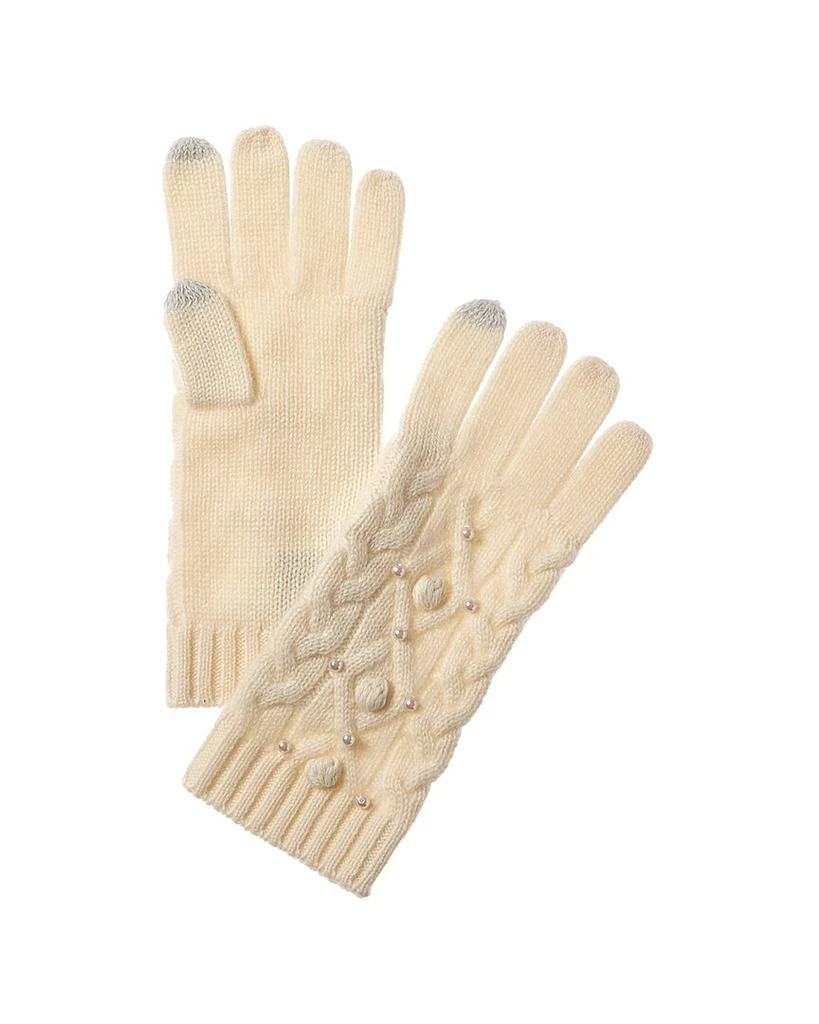 FORTE_FORTE Cashmere Pearl Cable Cashmere Gloves 1