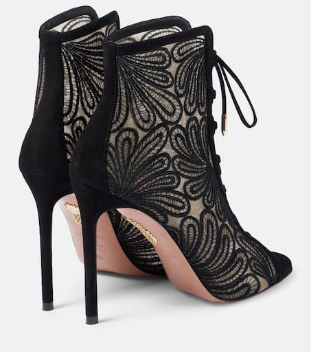 Aquazzura 105 lace ankle boots