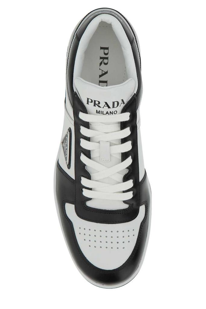 【送料&関税込】Prada Embellished Lace-up Sneakers Prada lace-up Sneakers | Black | FARFETCH