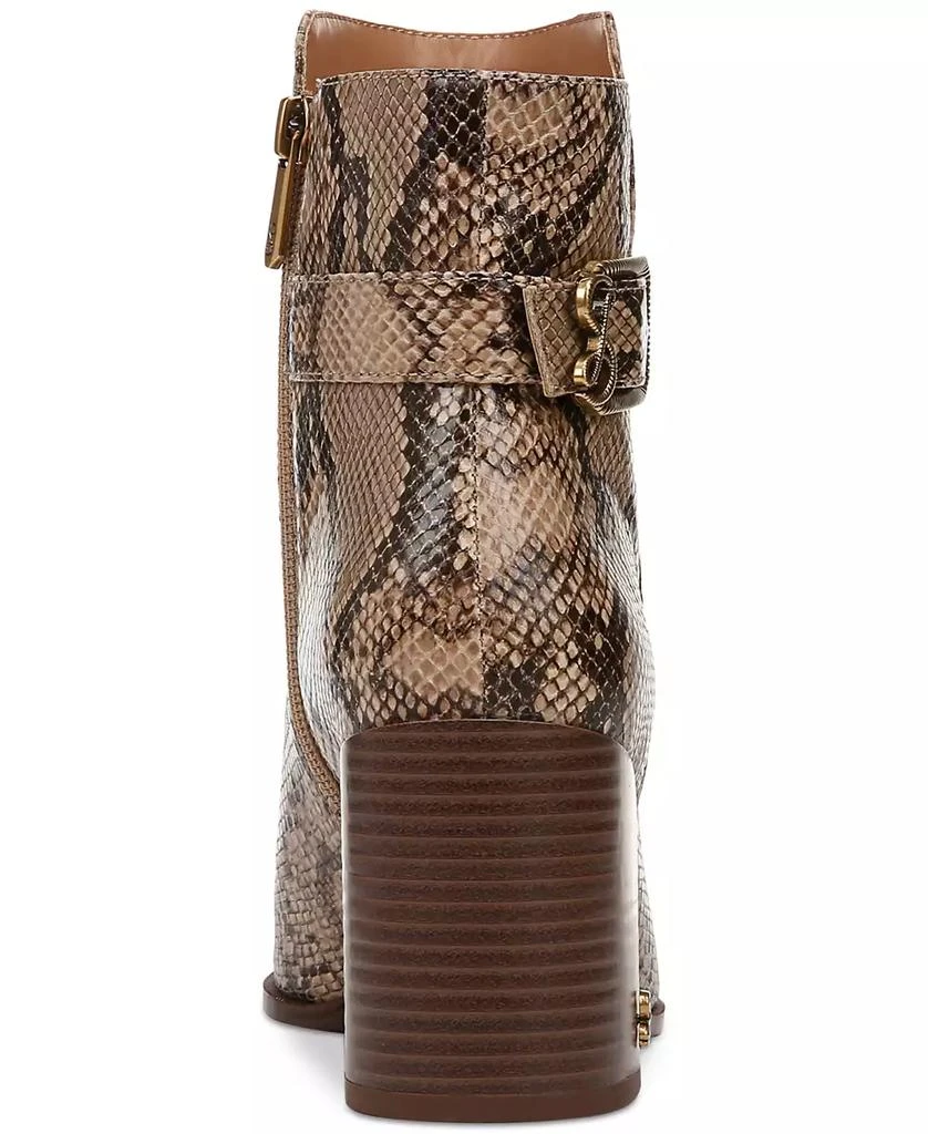 Sam and Libby Women's Jett Buckle Stacked Block Heel Dress Booties 3