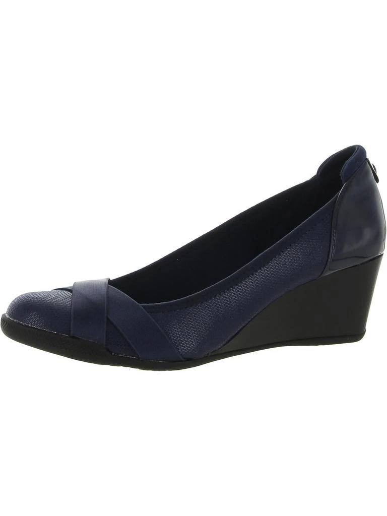 Anne Klein Timeout 2 Womens Slip-On Criss-Cross Wedge Heels 1