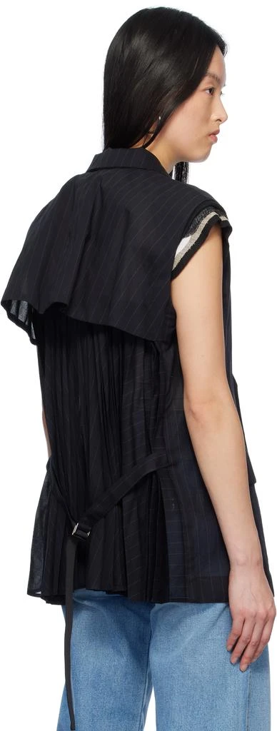 Sacai Black High Twist Voile Vest 3