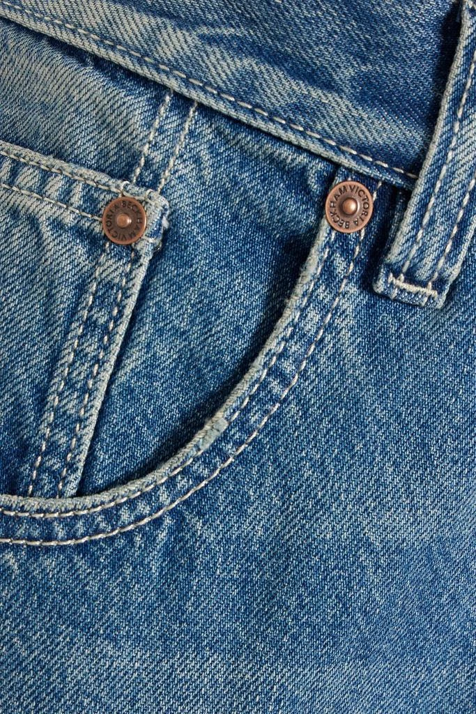Victoria Beckham Distressed mid-rise straight-leg jeans 4