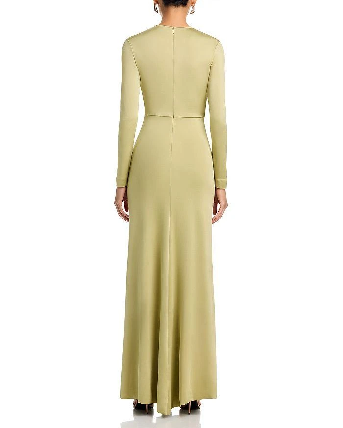 Victoria Beckham Long Sleeve V Neck Gown 4