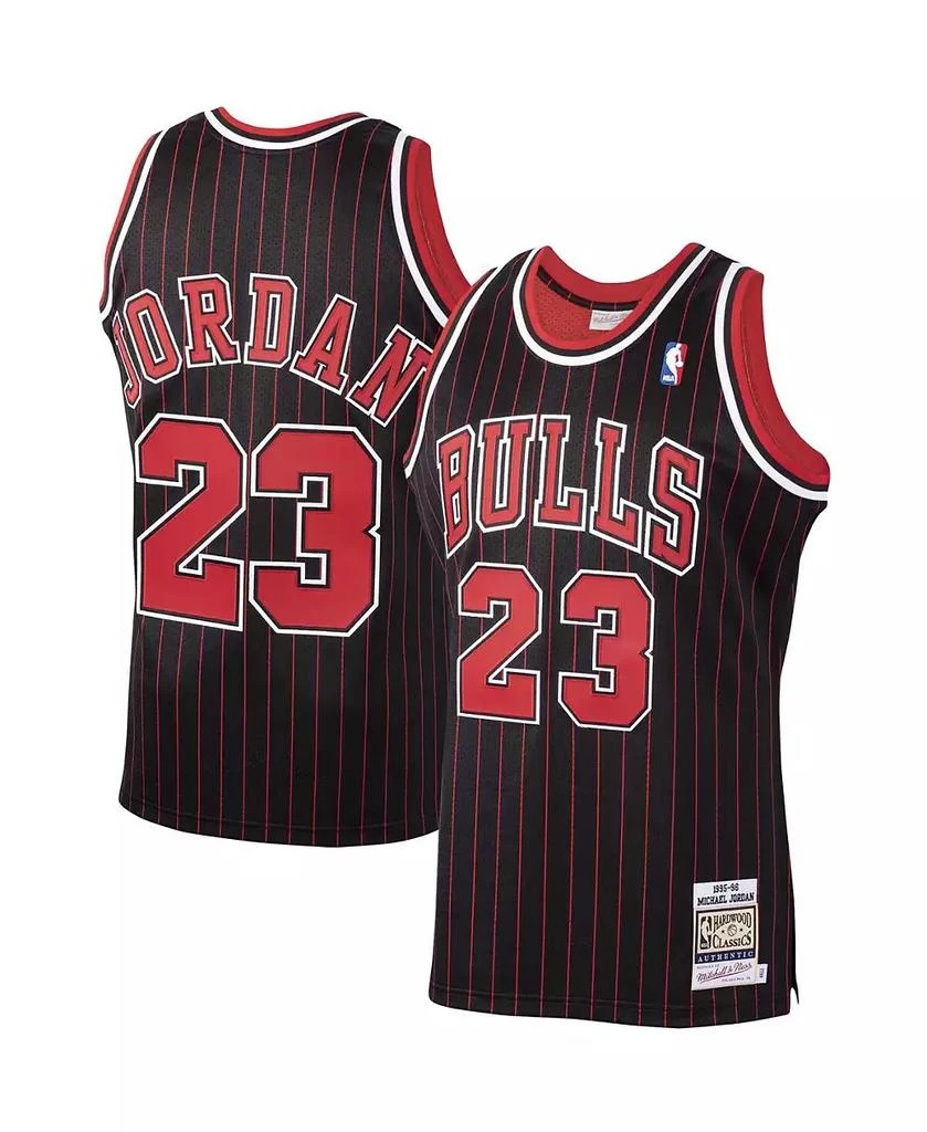 Mitchell 
Ness Men
s Michael Jordan Black Chicago Bulls 1995/96 Hardwood Classics Authentic Jersey