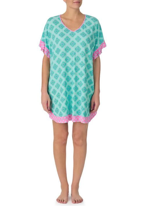 Ellen Tracy Tracy Printed Short Caftan Nightgown 1